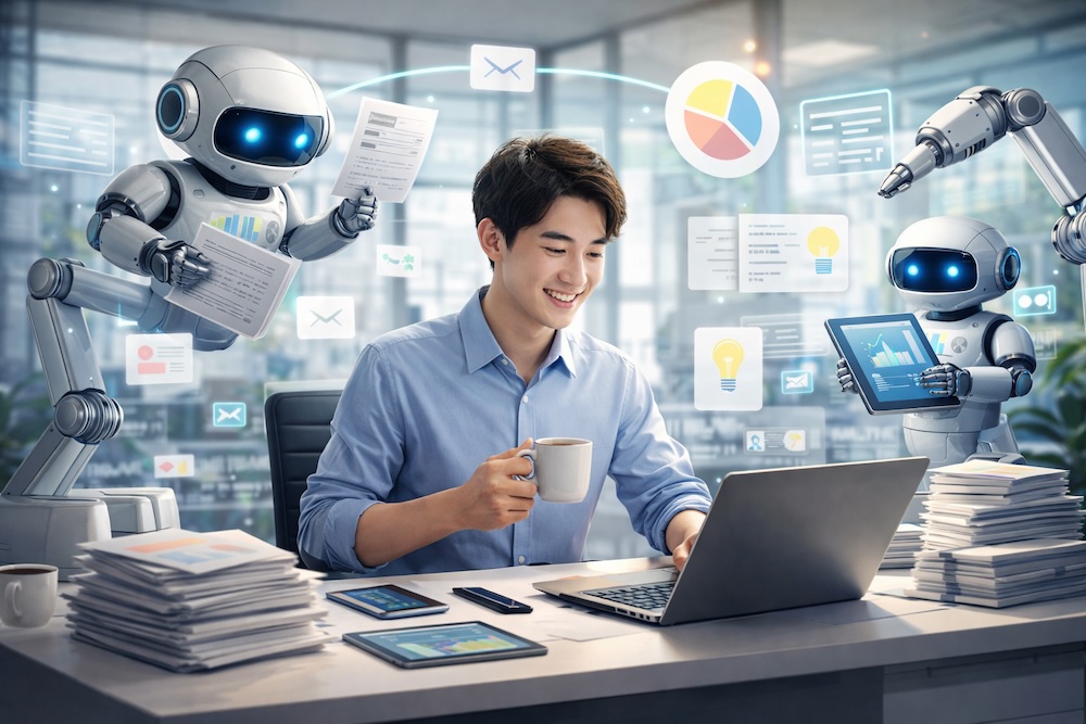 AIとの協力的なオフィス作業